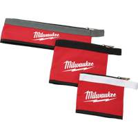 Multi-Size Zipper Pouches - Set of 3, Canvas, 3 Pockets, Black/Red Helyx Safety & Industrial Supplies