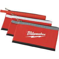 Coloured Zippered Pouches - Set of 3, Canvas, 3 Pockets, Black/Red Helyx Safety & Industrial Supplies
