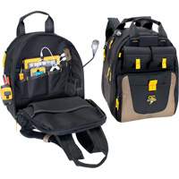 Sac &agrave; dos avec prises de recharge pour appareils &eacute;lectroniques, 15" lo x 10-1/2" la, Noir, Polyester Helyx Safety & Industrial Supplies