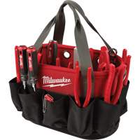 Utility Oval Bag, Ballistic Nylon, 24 Pockets, Black/Red Helyx Safety & Industrial Supplies