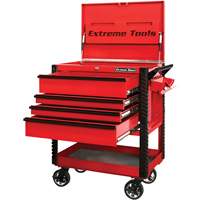 Chariot &agrave; outil s&eacute;rie EX de luxe, 4 tiroirs, 22-7/8" lo x 33" la x 44-1/4" h, Rouge Helyx Safety & Industrial Supplies