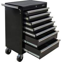 Chariot &agrave; outils industriel, 7 tiroirs, 27" la x 18-3/4" p x 39" h, Noir Helyx Safety & Industrial Supplies