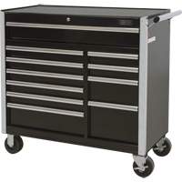 Industrial Tool Cart, 11 Drawers, 41" W x 18-3/4" D x 39-1/3" H, Black Helyx Safety & Industrial Supplies