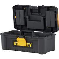Essential&reg; Tool Box with Tray, 12-1/2" W x 7-3/8" D x 5-1/8" H, Black/Yellow Helyx Safety & Industrial Supplies