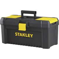 Essential&reg; Tool Box with Tray, 16" W x 8" D x 7-3/10" H, Black/Yellow Helyx Safety & Industrial Supplies