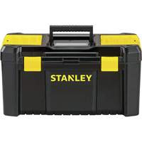 Essential&reg; Tool Box with Tray, 19" W x 9-7/8" D x 9-3/4" H, Black/Yellow Helyx Safety & Industrial Supplies
