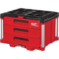Packout 3-Drawer Tool Box, 16-1/3" x 14-1/3" x 22-1/5", Black/Red Helyx Safety & Industrial Supplies