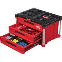 Packout 3-Drawer Tool Box, 16-1/3" x 14-1/3" x 22-1/5", Black/Red Helyx Safety & Industrial Supplies