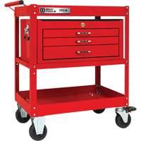 Chariot utilitaire robuste s&eacute;rie PRO+ avec coffre interm&eacute;diaire, 2 tiers, 30-1/5" x 38-1/3" x 19-1/2" Helyx Safety & Industrial Supplies