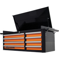 Coffre sup&eacute;rieur, 42" la, 8 tiroirs, Noir/Orange Helyx Safety & Industrial Supplies