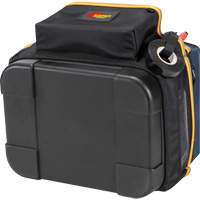 Molded Base Electrical/HVAC Tool Carrier, Ballistic Polyester, 20 Pockets, Black/Blue Helyx Safety & Industrial Supplies