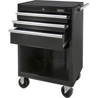 Chariot &agrave; outils industriel, 3 tiroirs, 29-4/5" la x 21-1/5" p x 38-4/5" h, Noir Helyx Safety & Industrial Supplies