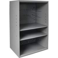 Armoire d'entreposage de produits abrasifs avec panneau perfor&eacute;, Acier, 19-7/8" x 14-1/4" x 32-3/4", Gris Helyx Safety & Industrial Supplies