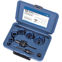 Coffret de scies-cloches haut de gamme pour plombier, 8 morcea Helyx Safety & Industrial Supplies