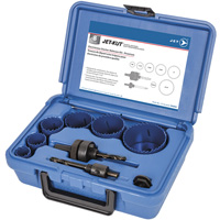 Coffret de scies-cloches haut de gamme pour &eacute;lectriciens, 8 morcea Helyx Safety & Industrial Supplies