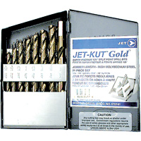 Jeu de forets de premi&egrave;re qualit&eacute; GF21R Jet-Kut GOLD, 21 morceaux, Acier Helyx Safety & Industrial Supplies