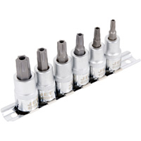 Jeu de douilles &agrave; embout inviolables SS386TB, Torx inviolable, Prise 3/8", 6 mr Helyx Safety & Industrial Supplies