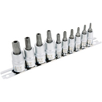 Jeu de douilles antiviol TORX 1/4" & 3/8" SS1438-10TB 10 mcx Helyx Safety & Industrial Supplies