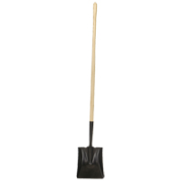Pelle &agrave; bout carr&eacute;, Bois, Lame Acier durci, Manche en Droit, Longueur 49-1/2" Helyx Safety & Industrial Supplies
