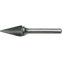 Fraises au carbure solide - Forme conique pointue CLEVELAND, , 1/8" dia., 1/8" Tige, 7/16" Prof. de la coupe Helyx Safety & Industrial Supplies