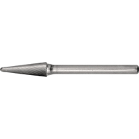 CLEVELAND Solid Carbide Burrs - Taper Shape Radius End 14°, 1/8" Shank Helyx Safety & Industrial Supplies