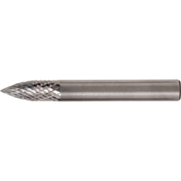 Fraises au carbure solide - Arboriforme avec extr&eacute;mit&eacute; en pointe CLEVELAND, SG-1, 1/4" dia., 1/4" Tige, 5/8" Prof. de la coupe Helyx Safety & Industrial Supplies