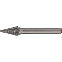 Fraises au carbure solide - Forme conique pointue CLEVELAND, , 1/8" dia., 1/8" Tige, 7/16" Prof. de la coupe Helyx Safety & Industrial Supplies
