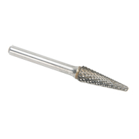 CLEVELAND Solid Carbide Burrs - Taper Shape Radius End 14°, 1/4" Shank Helyx Safety & Industrial Supplies