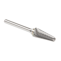 CLEVELAND Solid Carbide Burrs - Taper Shape Radius End 14°, 1/4" Shank Helyx Safety & Industrial Supplies