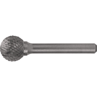 CLEVELAND Solid Carbide Burrs - Ball Shape, 1/8" Dia., 1/8" Shank Helyx Safety & Industrial Supplies