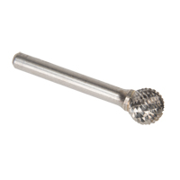 CLEVELAND Solid Carbide Burrs - Ball Shape, 1/4" Shank Helyx Safety & Industrial Supplies