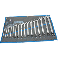 Jeux de cl&eacute;s mixtes combin&eacute;es longues enti&egrave;rement polies, Combinaison, 16 morceaux, M&eacute;trique Helyx Safety & Industrial Supplies