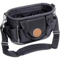 Porte-outils avec courroie d'&eacute;paule Tool Tote, Polyester, 17 pochettes, Noir Helyx Safety & Industrial Supplies