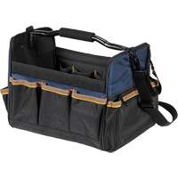 Open Top 14" Soft Side Tool Boxes, Polyester, 21 Pockets, Beige Helyx Safety & Industrial Supplies