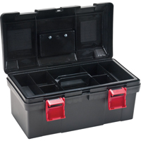Heavy-Duty Tool Box, 17-1/2" W x 9-1/2" D x 8" H, Black Helyx Safety & Industrial Supplies