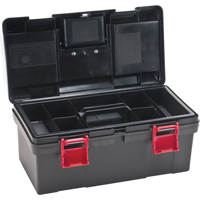 Plastic Tool Box, 17-1/2" W x 9-1/2" D x 8" H, Black Helyx Safety & Industrial Supplies