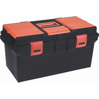 Plastic Tool Box, 22" W x 11" D x 10-1/2" H, Black Helyx Safety & Industrial Supplies