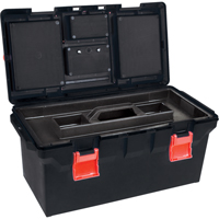 Plastic Tool Box, 22" W x 11" D x 10-1/2" H, Black Helyx Safety & Industrial Supplies