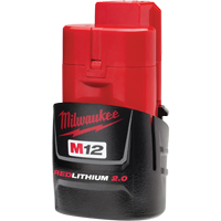 M12 Redlithium 2.0 Battery, Lithium-Ion, 12 V, 2 A Helyx Safety & Industrial Supplies