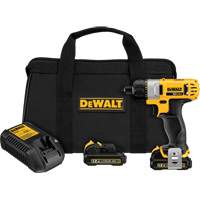 Max Screwdriver Kit, 1/4", 12 V, 160 UWO Max. Torque, Lithium-Ion Battery Helyx Safety & Industrial Supplies