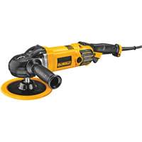 Polisseuse &agrave; vitesse variable avec d&eacute;marrage souple, 9"/7" tampon, 120 V, 12 A, 0-3500 Tr/min &agrave; vide Helyx Safety & Industrial Supplies