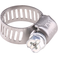 Colliers de serrage pour tuyaux - Collier de serrage en acier inoxydable & vis zingu&eacute;e, Dia. min 0.563, Dia. max 1-1/4" Helyx Safety & Industrial Supplies