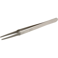 Tweezers - Flat Round Tips, Straight - 4.75" (120 mm) Helyx Safety & Industrial Supplies
