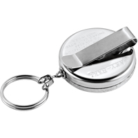 Porte-cl&eacute;s &agrave; d&eacute;vidoir The Original, Chrome, C&acirc;ble 24", Fixation Agrafe de ceinture Helyx Safety & Industrial Supplies