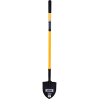 Round Point Shovel, Tempered Steel Blade, Fiberglass, Straight Handle Helyx Safety & Industrial Supplies