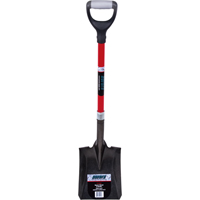Heavy-Duty Square Shovel, Fibreglass, Carbon Steel Blade, D-Grip Handle, 29-1/2" Long Helyx Safety & Industrial Supplies
