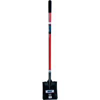 Heavy-Duty Square Shovel, Fibreglass, Carbon Steel Blade, Straight Handle, 47-1/2" Long Helyx Safety & Industrial Supplies