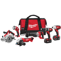 Trousse combin&eacute;e &agrave; 6 outils sans fil M18, Lithium-ion, 18 V Helyx Safety & Industrial Supplies