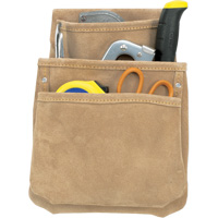 Sac Pour Pl&acirc;trier, Porte-outil multiple, Cuir, 3 Poches Helyx Safety & Industrial Supplies
