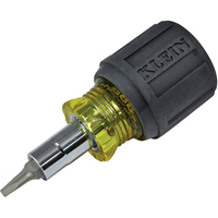 Stubby Multi-Bit Screw Driver With Sq.Recess, 3-1/5" L, Cushion Grip Handle Helyx Safety & Industrial Supplies